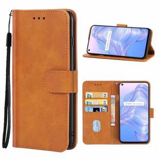 Leather Phone Case For OPPO Realme V5 5G(Brown)