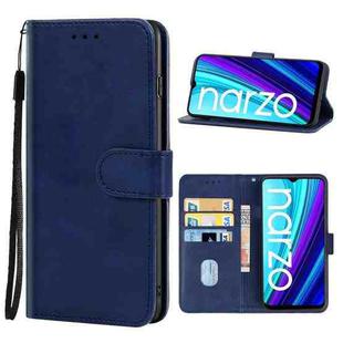 Leather Phone Case For OPPO Realme Narzo(Blue)