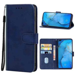 Leather Phone Case For OPPO Reno3(Blue)