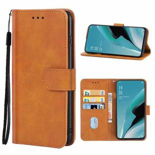 Leather Phone Case For OPPO Reno2 F(Brown)
