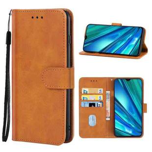 Leather Phone Case For OPPO Realme Q(Brown)