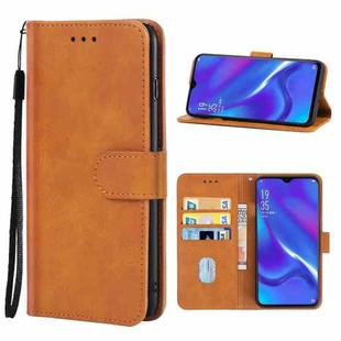 Leather Phone Case For OPPO AX7 Pro(Brown)