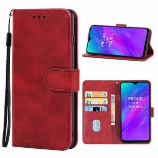 Leather Phone Case For OPPO Realme 3(Red)