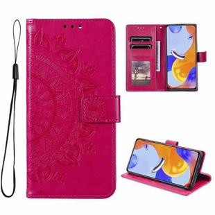 For Xiaomi Redmi Note 11 Pro 4G Global Totem Flower Embossed Leather Phone Case(Red)