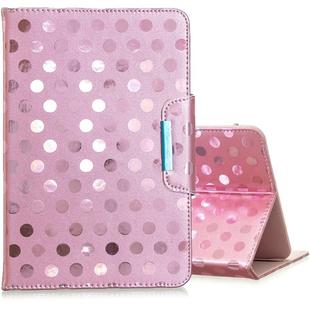 For 8 inch Universal Tablet Solid Color Wave Point Horizontal Flip Leather Case  , with Holder(Rose Gold)