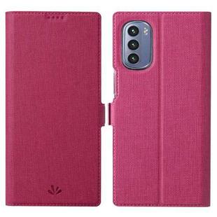 For Motorola Moto G Stylus 2022 ViLi K Series Magnetic Buckle Leather Phone Case(Rose Red)