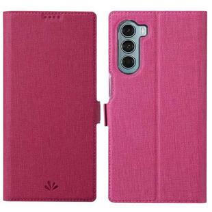 For Motorola Moto G200 5G ViLi K Series Magnetic Buckle Leather Phone Case(Rose Red)
