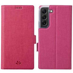 For Samsung Galaxy S22 5G ViLi K Series Magnetic Buckle Leather Phone Case(Rose Red)