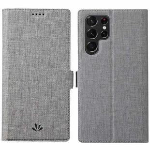 For Samsung Galaxy S22 Ultra 5G ViLi K Series Magnetic Buckle Leather Phone Case(Grey)