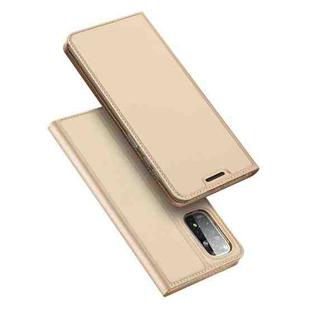 For Xiaomi Redmi Note 11S / 11 4G International Version DUX DUCIS Skin Pro Series Shockproof Leather Phone Case(Gold)