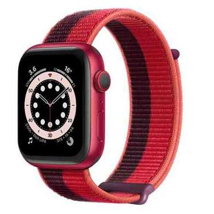 DUX DUCIS Nylon Sport Watch Band For Apple Watch Series 8&7 41mm / SE 2&6&SE&5&4 40mm / 3&2&1 38mm(Purple Red)