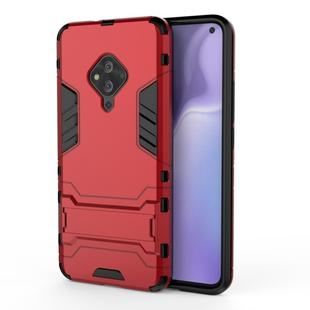 For Vivo S5 Shockproof PC + TPU Protective Case with Invisible Holder(Red)