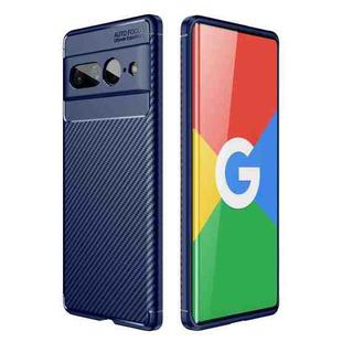 For Google Pixel 7 Pro Carbon Fiber Texture Shockproof TPU Phone Case(Blue)