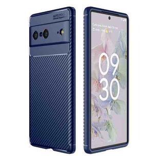 For Google Pixel 7 Carbon Fiber Texture Shockproof TPU Phone Case(Blue)