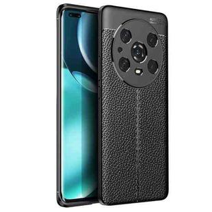 For Honor Magic4 Pro Litchi Texture Shockproof TPU Phone Case(Black)