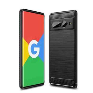 For Google Pixel 7 Pro 5G Brushed Texture Carbon Fiber TPU Phone Case(Black)