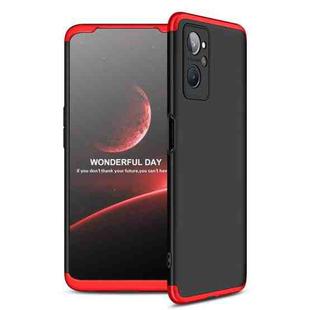 For OPPO Realme 9i GKK Three Stage Splicing PC Phone Case(Black Red)