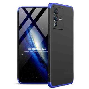 For vivo V23 5G GKK Three Stage Splicing PC Phone Case(Black Blue)