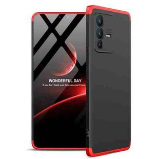 For vivo V23 Pro GKK Three Stage Splicing PC Phone Case(Black Red)