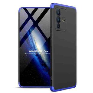 For vivo V23 Pro GKK Three Stage Splicing PC Phone Case(Black Blue)