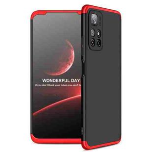 For Xiaomi Poco M4 Pro / Redmi Note 11 CN Version GKK Three Stage Splicing PC Phone Case(Black Red)