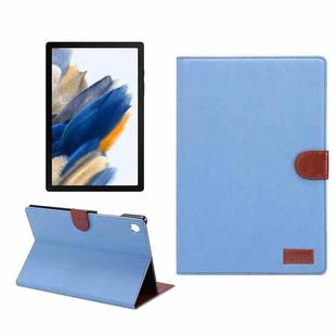 For Samsung Galaxy Tab A8 10.5 2021 X200 / X205 Denim Cloth Leather Smart Tablet Case(Light Blue)