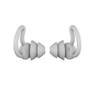 iMeBoBo A1 Shark Fin Version Nano Silicone Sleeping Noise Reduction Earplugs, Style:Two Layer(Grey)