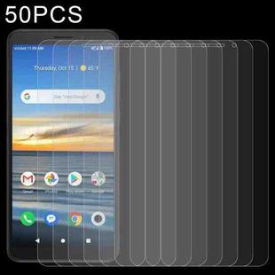 50 PCS 0.26mm 9H 2.5D Tempered Glass Film For Alcatel Lumos