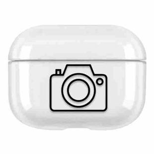 For AirPods Pro Stick Figure Mapping Transparent Earphone Protective Case(Camera)