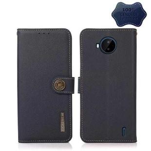 For Nokia C20 Plus KHAZNEH Custer Genuine Leather RFID Phone Case(Blue)