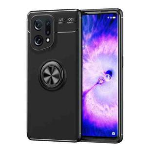 For OPPO Find X5 Metal Ring Holder TPU Phone Case(Black)