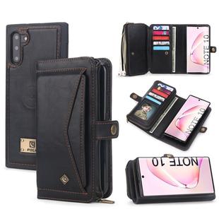 For Galaxy Note 10 POLA Multi-function TPU + PC Magnetic Horizontal Flip Leather Case with Holder & Card Slots & Wallet & Photo Frame(Black)