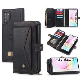 For Galaxy Note 10+ POLA Multi-function TPU + PC Magnetic Horizontal Flip Leather Case with Holder & Card Slots & Wallet & Photo Frame(Black)