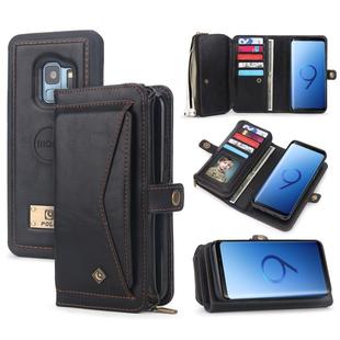 For Galaxy S9 POLA Multi-function TPU + PC Magnetic Horizontal Flip Leather Case with Holder & Card Slots & Wallet & Photo Frame(Black)