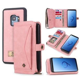 For Galaxy S9 POLA Multi-function TPU + PC Magnetic Horizontal Flip Leather Case with Holder & Card Slots & Wallet & Photo Frame(Pink)