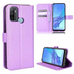 For OPPO A53 2020 / A32 2020 / A53S / A33 Diamond Texture Leather Phone Case(Purple)