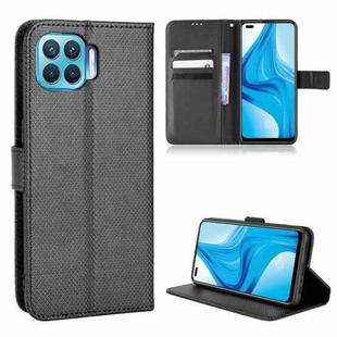 For OPPO F17 Pro / Reno4 Lite / A93 / Reno4 F Diamond Texture Leather Phone Case(Black)