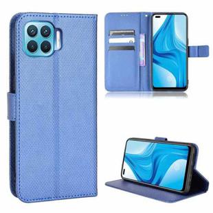 For OPPO F17 Pro / Reno4 Lite / A93 / Reno4 F Diamond Texture Leather Phone Case(Blue)