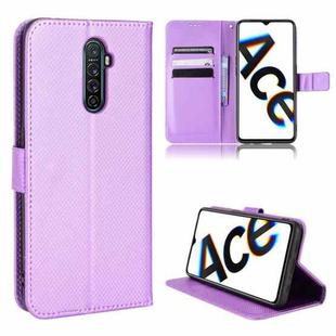 For OPPO Reno Ace / Realme X2 Pro Diamond Texture Leather Phone Case(Purple)