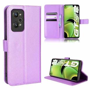 For OPPO Realme GT Neo2 / Realme GT2 Diamond Texture Leather Phone Case(Purple)