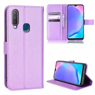 For vivo Y17 / Y15 / Y12 / Y3 / U10 Diamond Texture Leather Phone Case(Purple)