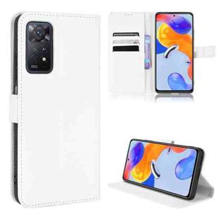 For Xiaomi Redmi Note 11 Pro 5G / 4G Global Diamond Texture Leather Phone Case(White)