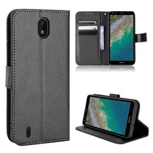 For Nokia C01 Plus Diamond Texture Leather Phone Case(Black)