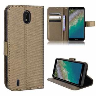 For Nokia C01 Plus Diamond Texture Leather Phone Case(Brown)