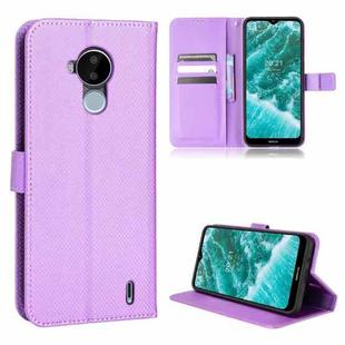 For Nokia C30 Diamond Texture Leather Phone Case(Purple)