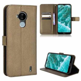 For Nokia C30 Diamond Texture Leather Phone Case(Brown)