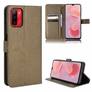 For Ulefone Note 12P Diamond Texture Leather Phone Case(Brown)