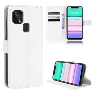 For Oukitel C22 Diamond Texture Leather Phone Case(White)