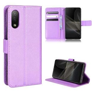 For Sony Xperia ACE  II / SO-41B Diamond Texture Leather Phone Case(Purple)