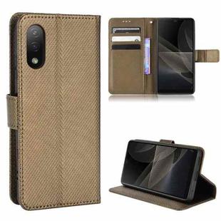 For Sony Xperia ACE  II / SO-41B Diamond Texture Leather Phone Case(Brown)